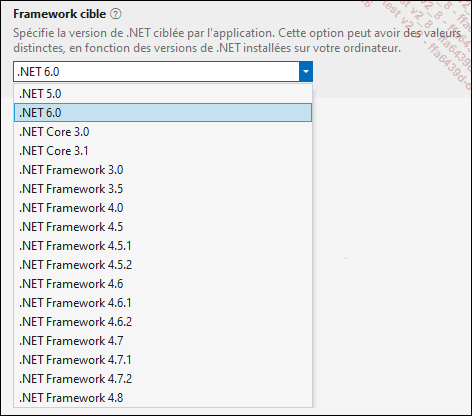 version cible du Framework .NET