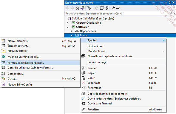 Ajouter des formulaires au projet sous Visual Studio 2022